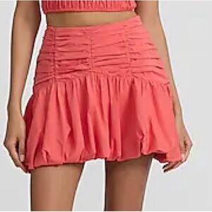 🔥Express Coral Gathered Mini Skirt Sz Small NWT